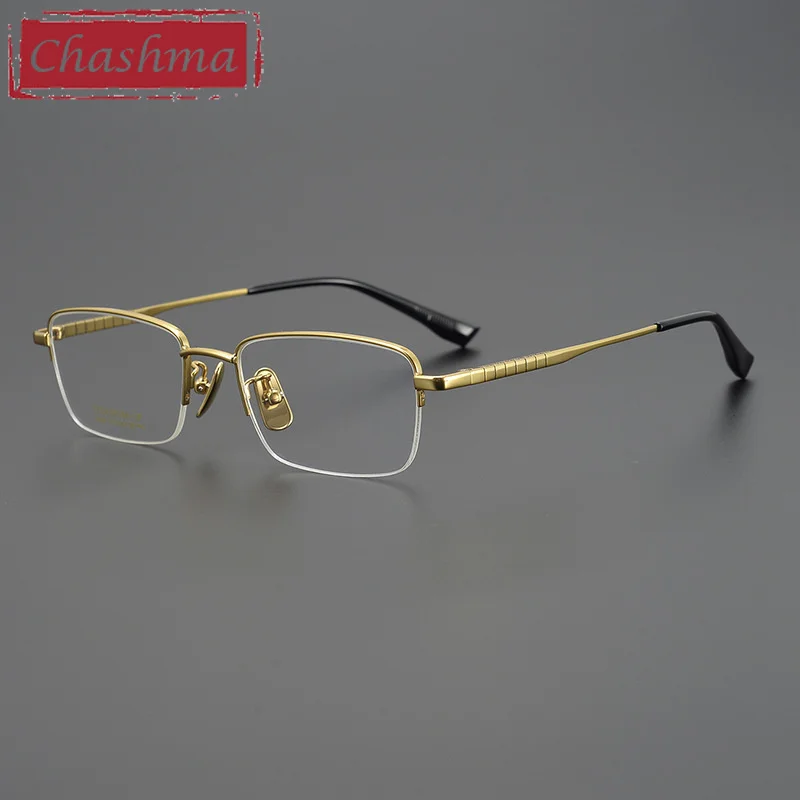 Chashma Gentlemen Prescription Glasses Ultra Light Titanium Optical Eyewear Fashion Spectacles Frames Top Quality  Eyeglass