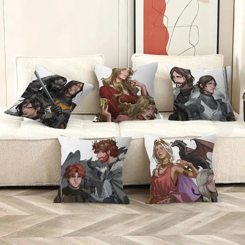 G-Game-Of-Thrones Pillow Covers Cartoon Sofa Decorative Home Double-sided Printing Short Plush Cute Cushion Cover