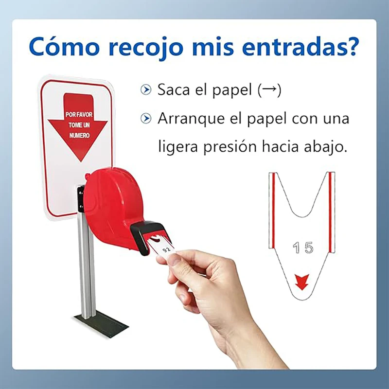 2 or 3 Digit Take A Number System Ticket Dispenser With Counter Stand And 1 Roll Queue Ticket 2000 Tickets For Queue Call System