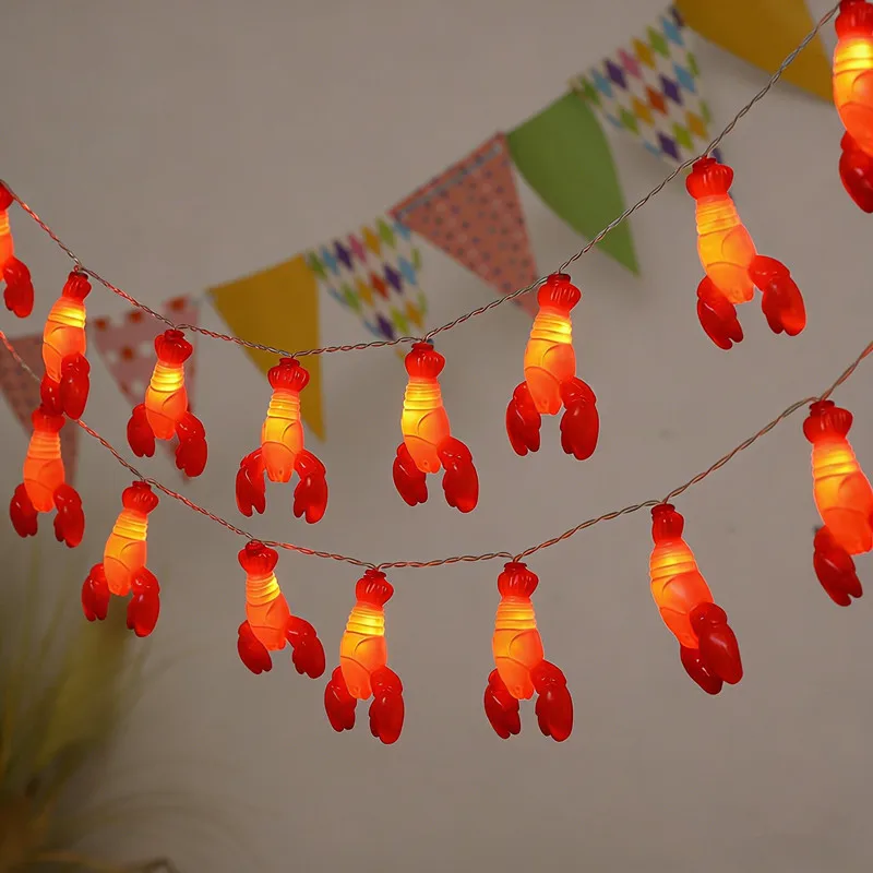 Bierglas, Hummer, Nachtmarkt, Stände, Lichterkette, Feenlampe, Sommerparty, Urlaub, Camping, Heimdekoration, LED – Detail 7