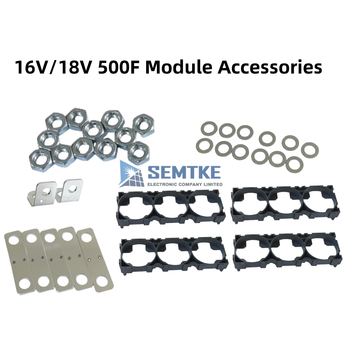 Модуль 16 В/18 В 500F, аксессуары для сборки без BMS, DIY, алюминий, высокая проводимость, 2,7 В, 3 В, 3000f