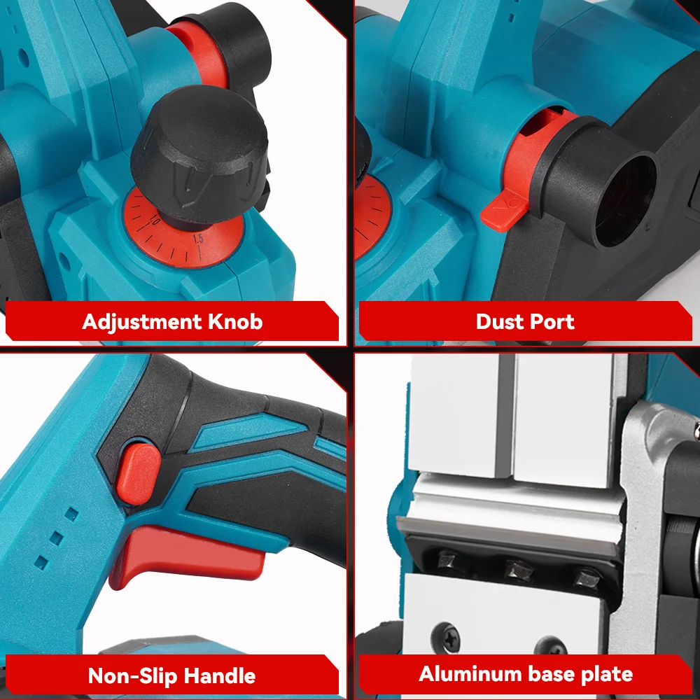 ONEVAN Pialla Elettrica 30000RPM Cordless Router Trimmer Raccolta Polvere Lavorazione Del Legno Taglierina Strumento di Potere Per Makita 18V Batteria Spille