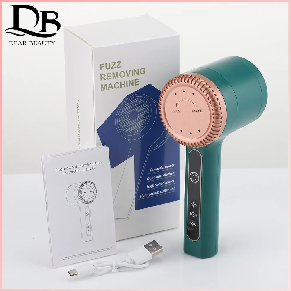 휴대용 전기 린트 리무버 헤어볼 트리머, Fizz 솜털 제거 스웨터 코트, USB 충전, 3 단계 