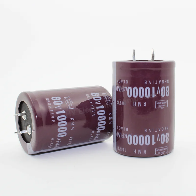 2PCS  80v10000uf  35x50 Good quality Aluminum Electrolytic Capacitor Filter Current CondenserFor Audio Amplifier 20% 80V 10000uf