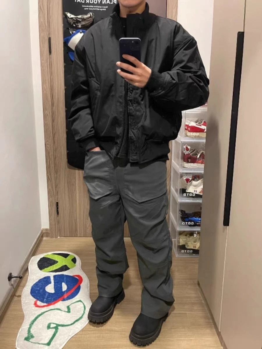 

American Vibe Tactical Cargo Pants ey Series Windproof Outdoor Climbing Casual Pants 3D Cutting Pleats Loose Fit Youth Faion