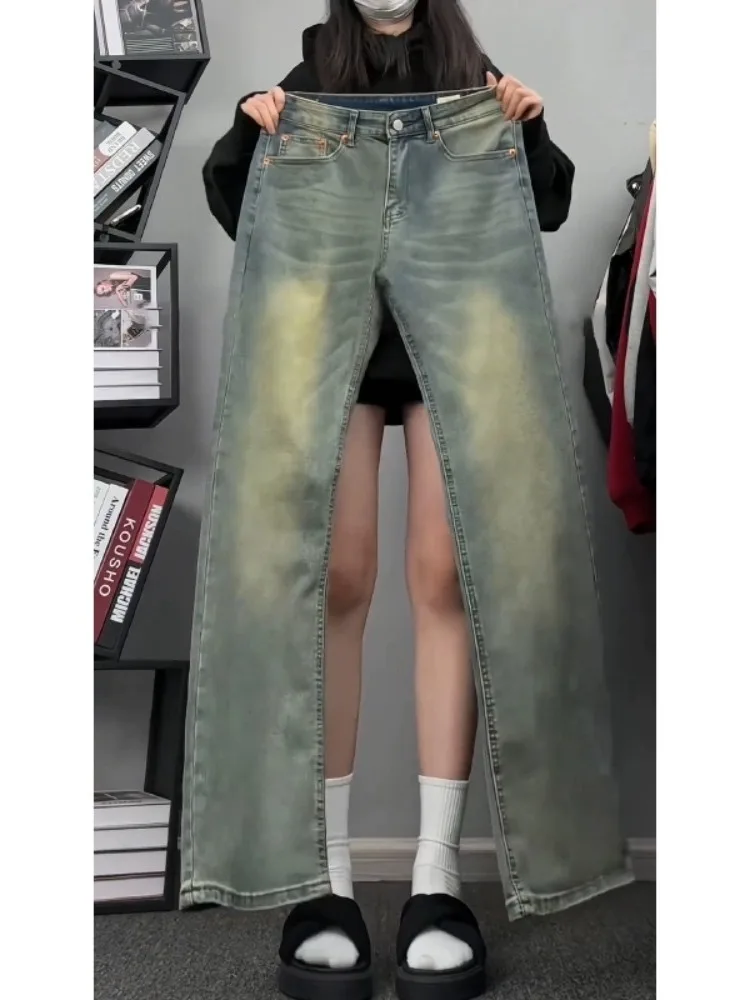 

Мужские джинсы American Sle Soft Fce с мягкой подкладкой, высокой талией, утепленные, модные, осенне-зимние, Cleanfit, облегающие, длинные брюки