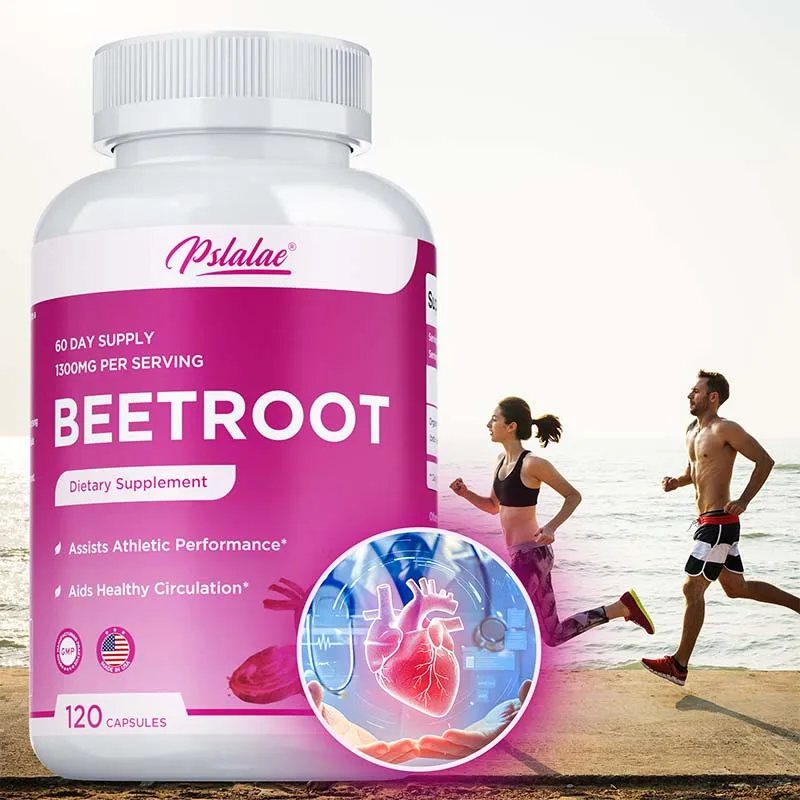 

Beet Root Capsules - Promotes Heart Health, Boosts Natural Energy, Improves Endurance, and Maintains Normal Blood Pressure