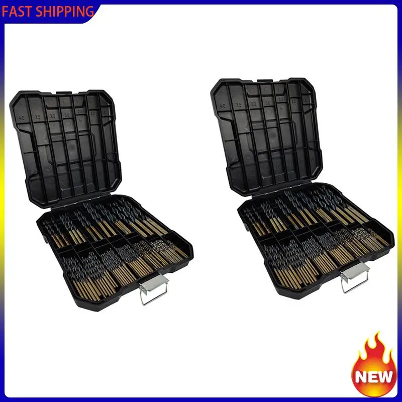 

Especial 198Pcs HSS Twist Drill Bit 1.5Mm-10Mm , Power Tool Accessories, Used For Wood Metalworking-With Box