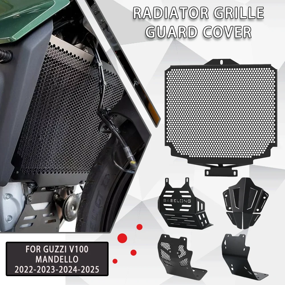 2025 Radiator Grille Cover Guard Protection Protetor Motorcycle For Moto Guzzi V 100 Mandello S V100 Mandello/S 2022 2023 2024