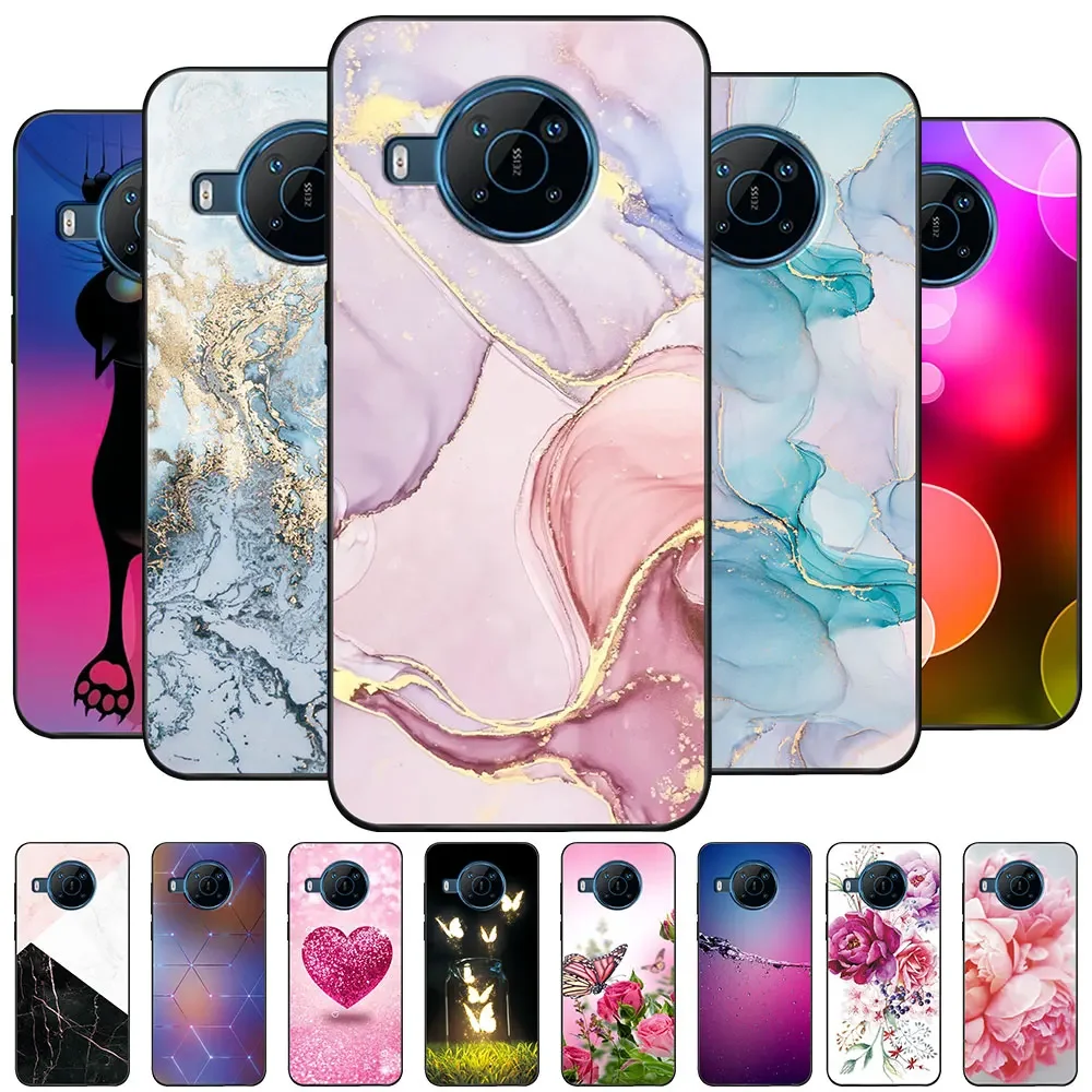 Case For Nokia X100 X10 Coque Nokia X20 TPU Soft Silicone Funda Phone Case For Nokia X20 x10 X 100 Capa Marble Back Cover Bumper