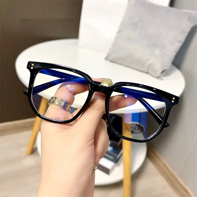 Fashion Style Frame Glasses Men TR90 Material Square Shape Men's Eyeglasses Blue Light Blocking Glasses Frames for Women