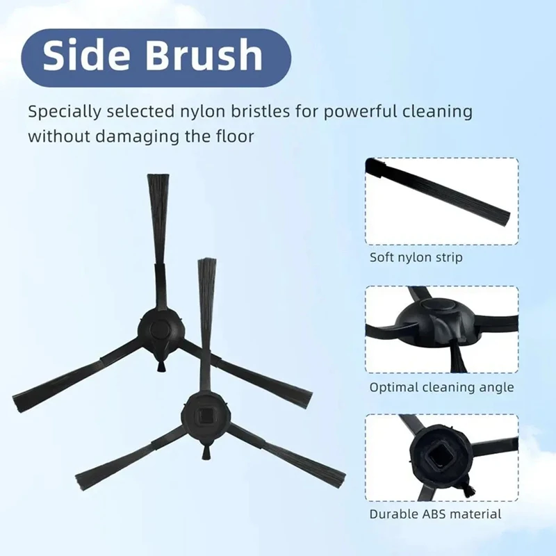 Para tefal rowenta X-PLORER série 75s rr8577wh robô aspirador de pó escova lateral principal filtro hepa mop pano acessórios