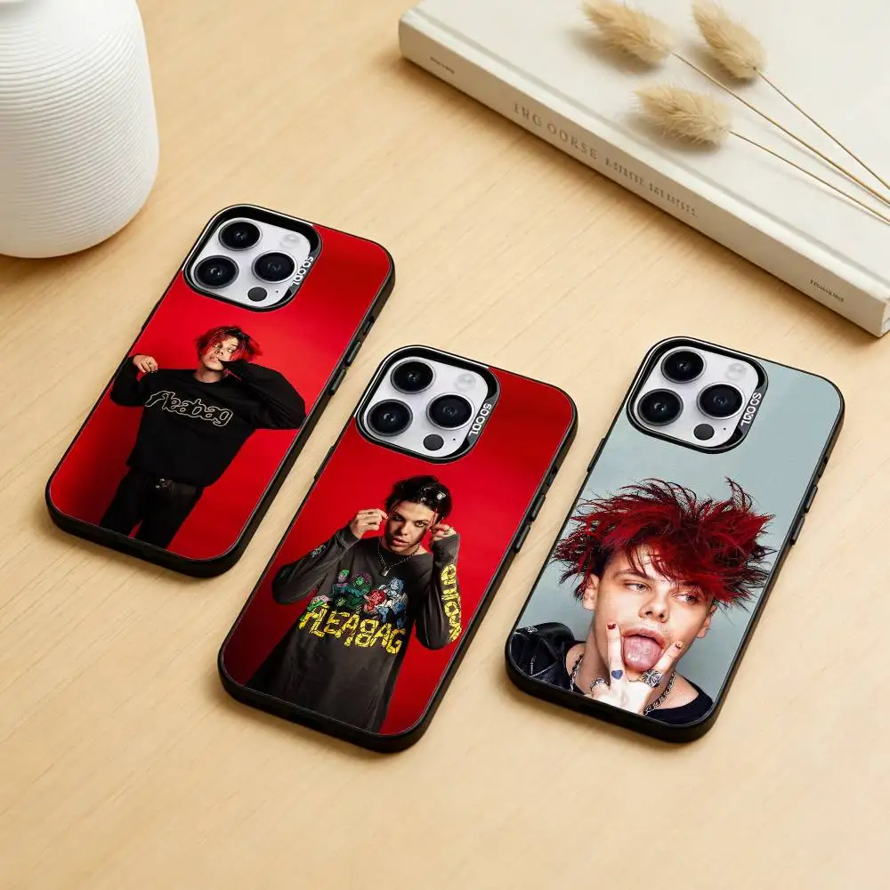 

Singer Y-Yungblud YB Phone Case Color Silver Shell For IPhone 17 16 15 14 13 12 11 Pro Max Plus