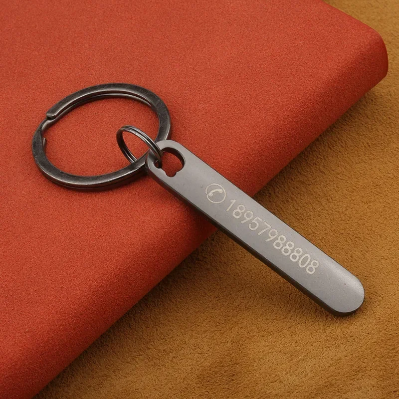 ALEX STREETER 1 STKS gratis gegraveerd logo metalen sleutelhanger op maat gemaakte autotelefoonnummer vriendje naam cadeau autosleutelhanger