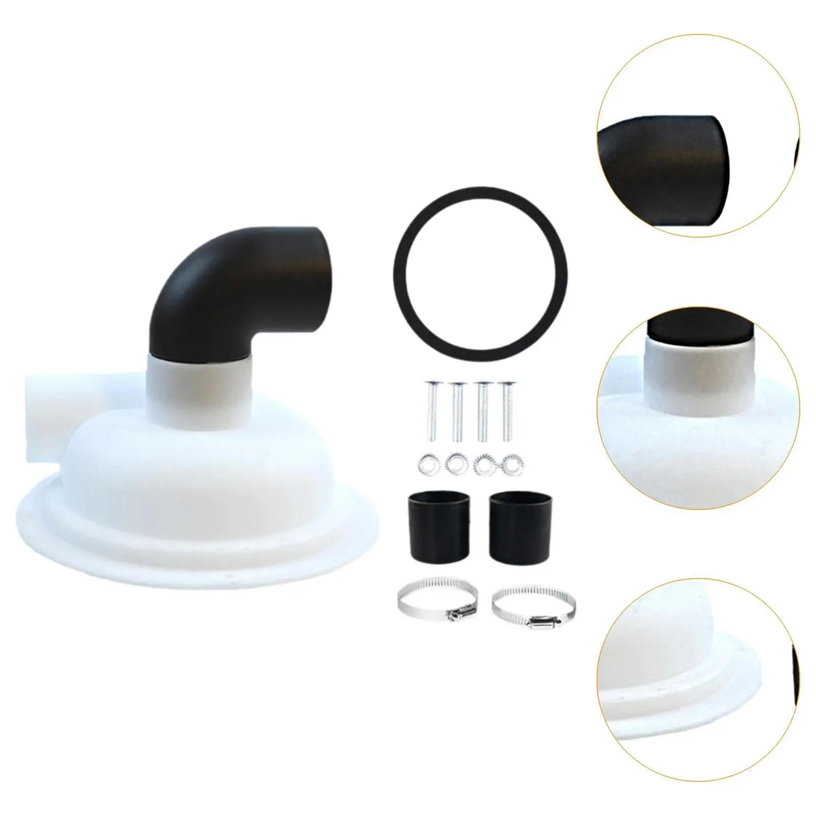 Cyclone Filter Dust Collector with Elbow Spare Parts Chipboard Easy to Install Woodworking Cyclone Separator Lid Cyclone Cover