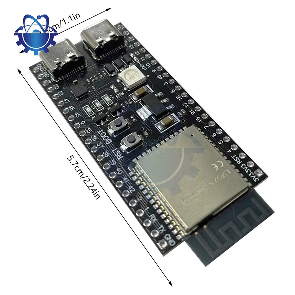 ESP32-S3 와이파이 블루투스 사물 인터넷, 듀얼 C타입 개발 보드, 코어 보드, WROOM ESP32-S3-DevKit C N8R2 N16R8