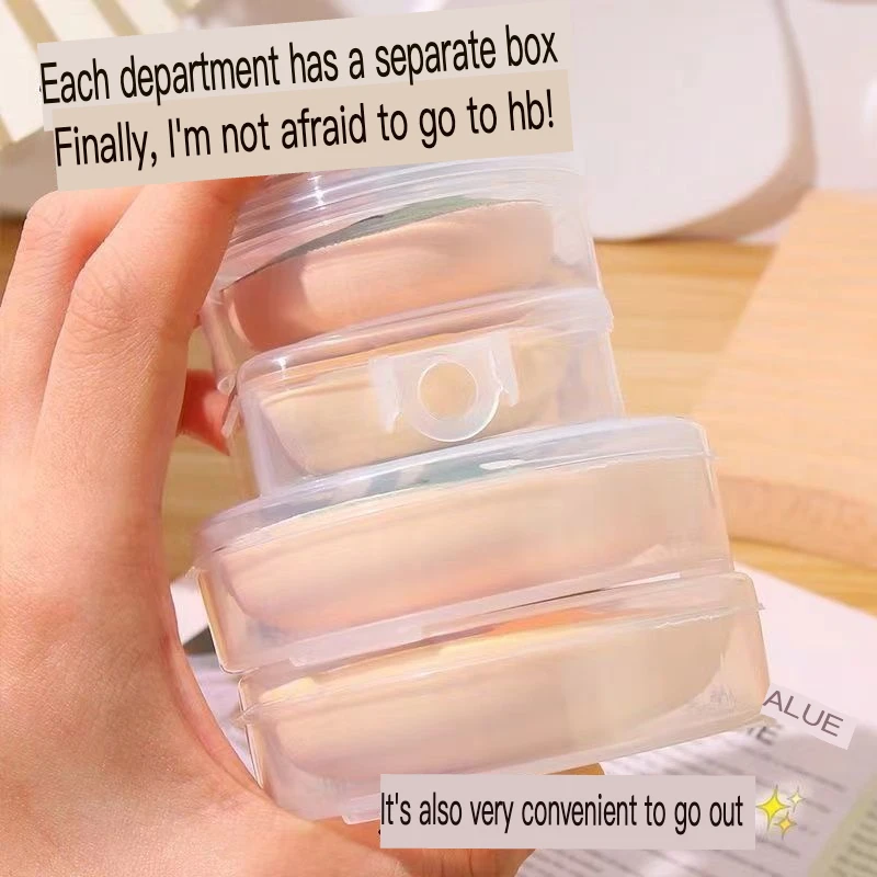 Yilaili Liquid Foundation Special Cotton Candy Air Cushion Dry Wet Dual-Use Powder Puff Storage Box Beauty Makeup Egg Female