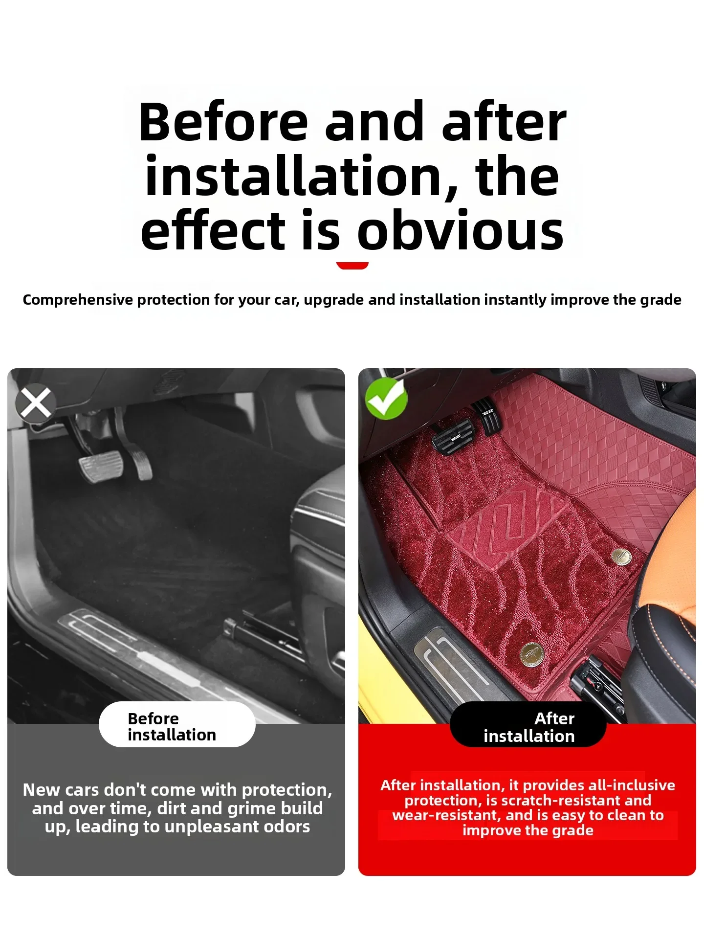 For GWM Tank 300 2026 Car Full-Coverage Floor Mats Wear-Resistant Double Layers Leather+Starry Sky Foot Carpets Accessories detail image 2