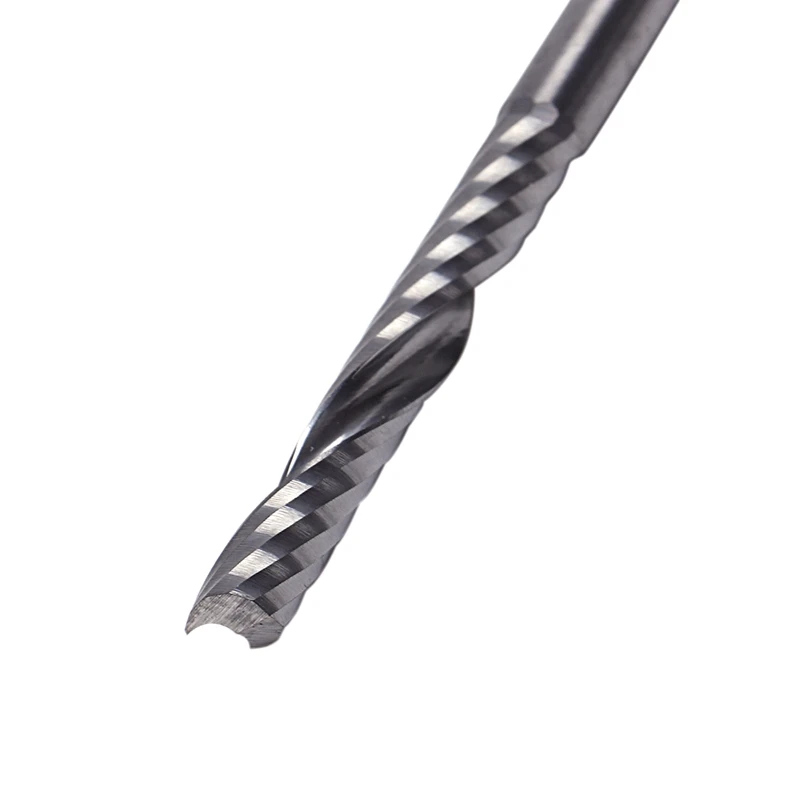 Imagem -04 - Única Flauta Espiral Carbide Milling Cutter Cnc Router Bits 3.175x22 mm 20 Pcs
