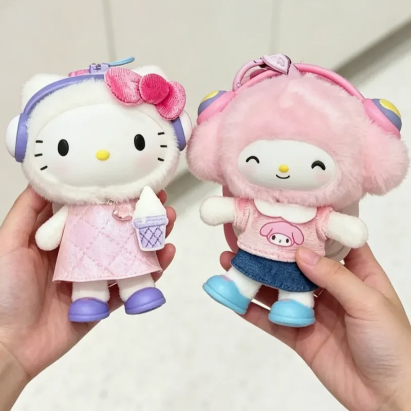 Genuine In Stock Sanrio Hello Kitty Family Sweet & Cool Series Vinyl Plush Pendant Blind Box Bag Kuromi Doll Ornament Girl Gifts view 2