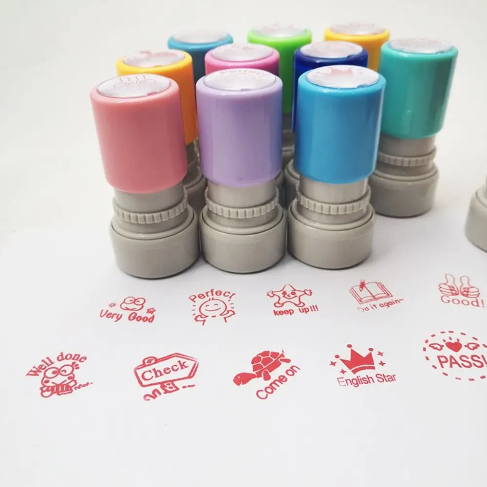 

Cute Scrapbooking Decor Children Toy Stamps DIY Kids Gifts English Commentary Stamp Teaching Tools Children