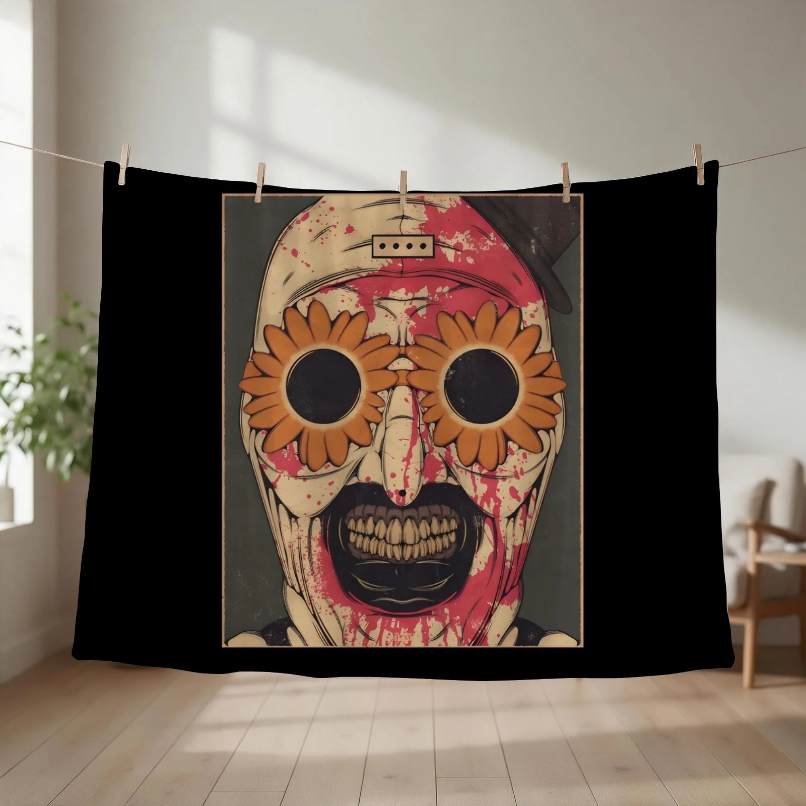 Terrifier Throw Blanket Warm Bed Fashionable Moving Tourist Blankets