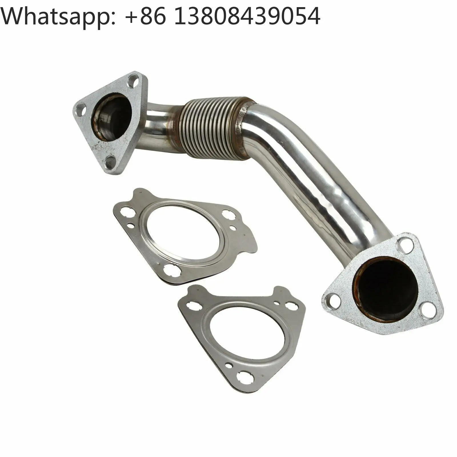 

SS201 Stainless Steel Flange Mirror Polishing for LB7 LLY LBZ LMM LML 6.6L Duramax Bolt on Passenger Side Up-Pipe W/ Gaskets