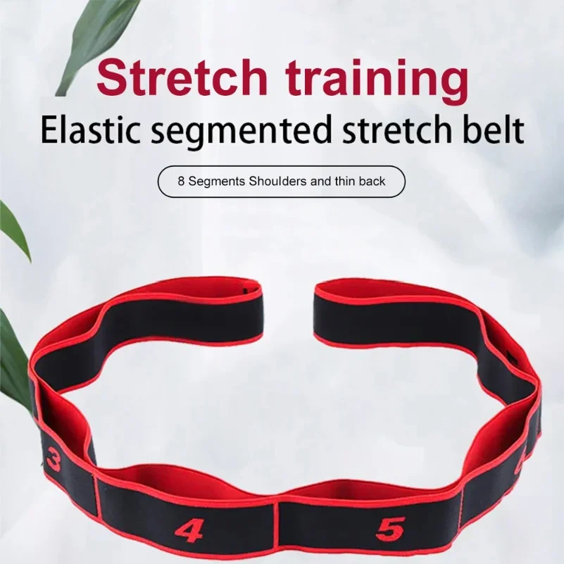 8/10 Sections Dance Resistance Band Yoga Stretching Pilates Fitness Digital Elasticity Elastic