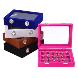 Velvet Rrings Box Jewelry Display Casket Storage Organizer Ring Earrings Box Case Jewelry Box