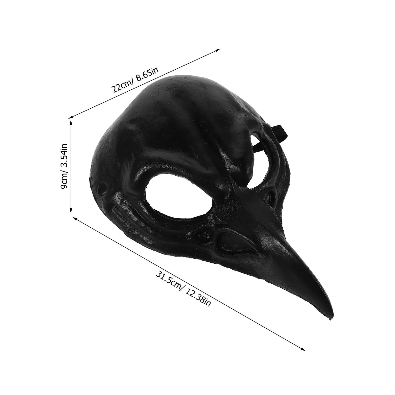 Skull Bird Mask Realistic Lightweight PU Material Halloween Masquerade Party Cosplay Mask for Adults Photo Props
