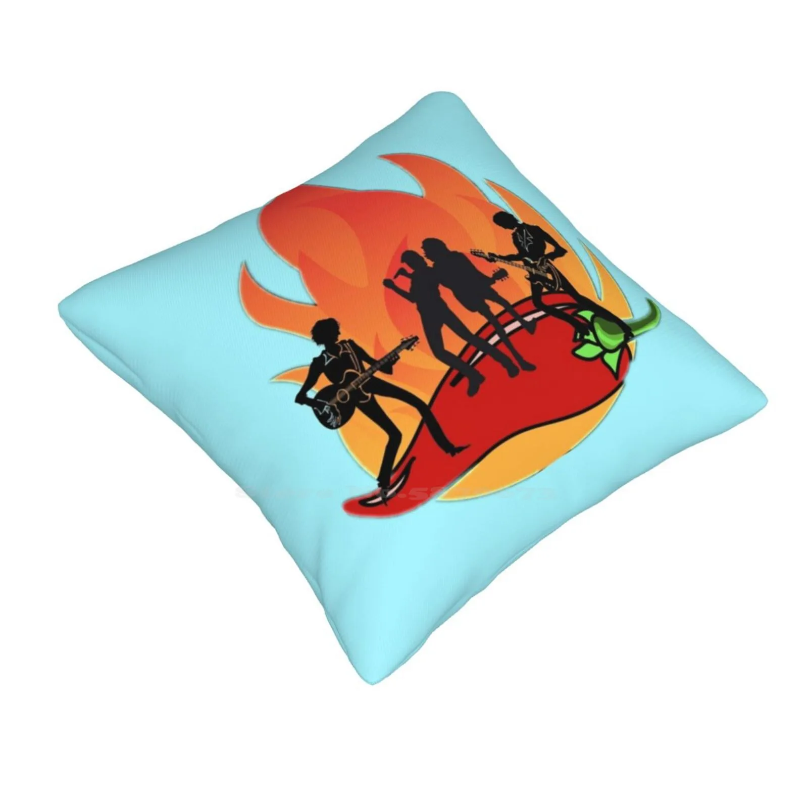 Chilli Peppers Band Home Sofa Car Waist Throw Pillowcase Music Chilli Peppers Band Flea 90S