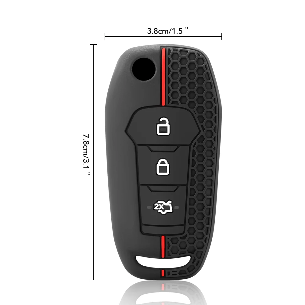 Silicone Car Key Case Cover Shell For Ford Focus 4 ST Mondeo 5 MK5 Mustang F-150 Explorer Edge Fiesta Kuga MK3 4 Car Accessories