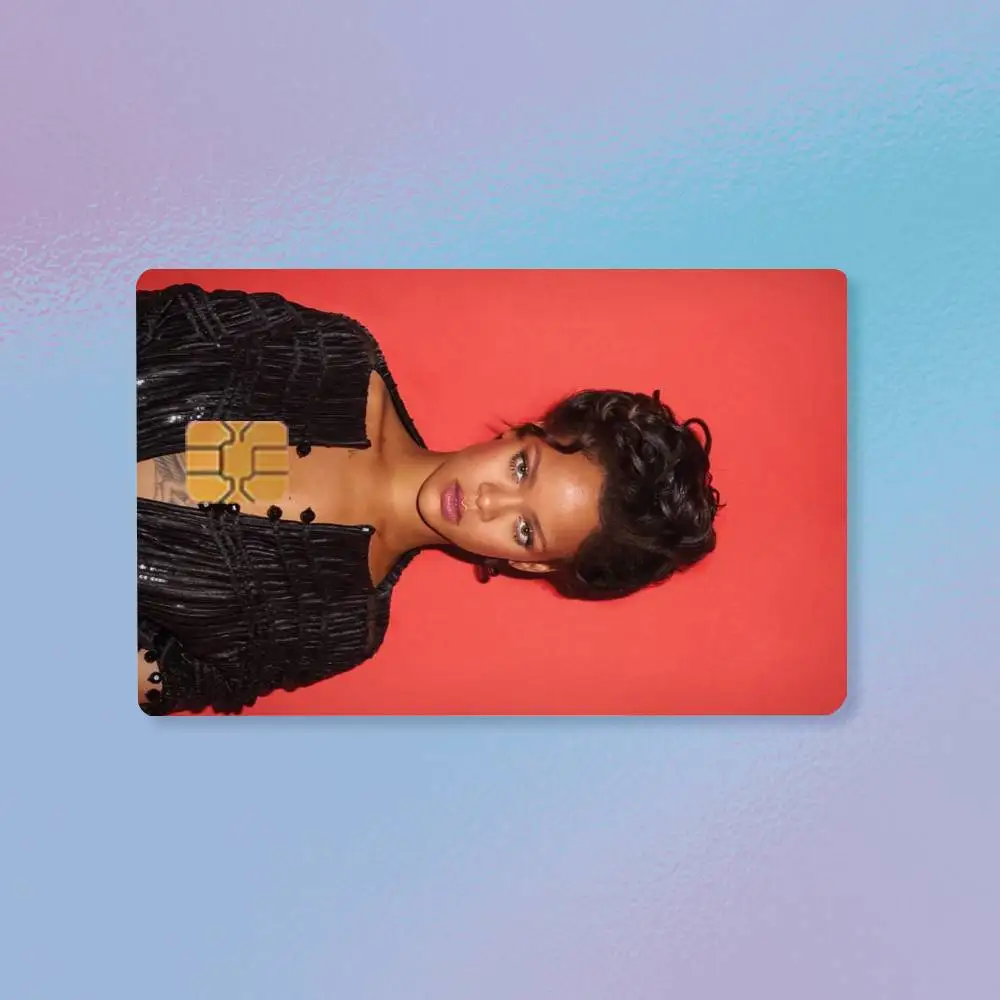 Singer R-Rihanna  Credit Card HD Stickers Premium matte film effectively prevents fingerprints and daily abrasion.