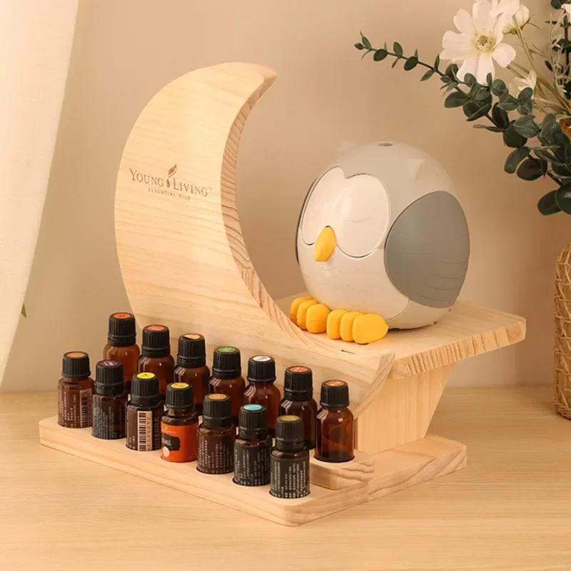 Pine Moon Display Rack 14-Slot Essential Oil Bottle Organizer Smooth Decanting Bottle Shelf Large Capacity 3D Box