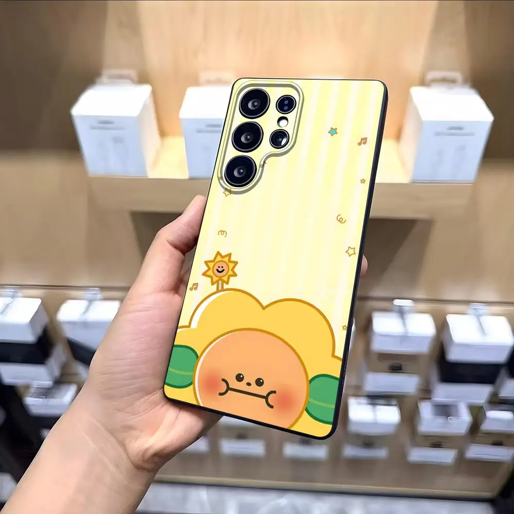 Cartoon Mascot GMMTV Phone Case For Samsung S26 S25 S24 FE S23 S22 S21 Plus S20 Ultra Note20Ultra Black Soft Shell