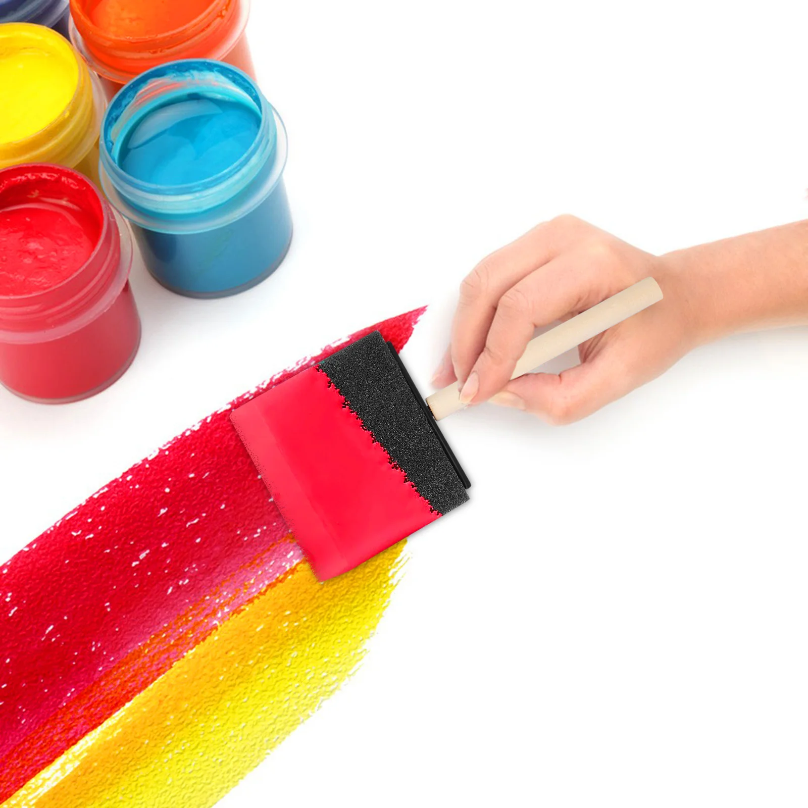 

16Pcs Kids Sponge Paint Brushes for Creative Drawing DIY Craft Painting Tools Portable Easy Clean Graffiti Sponge for Children