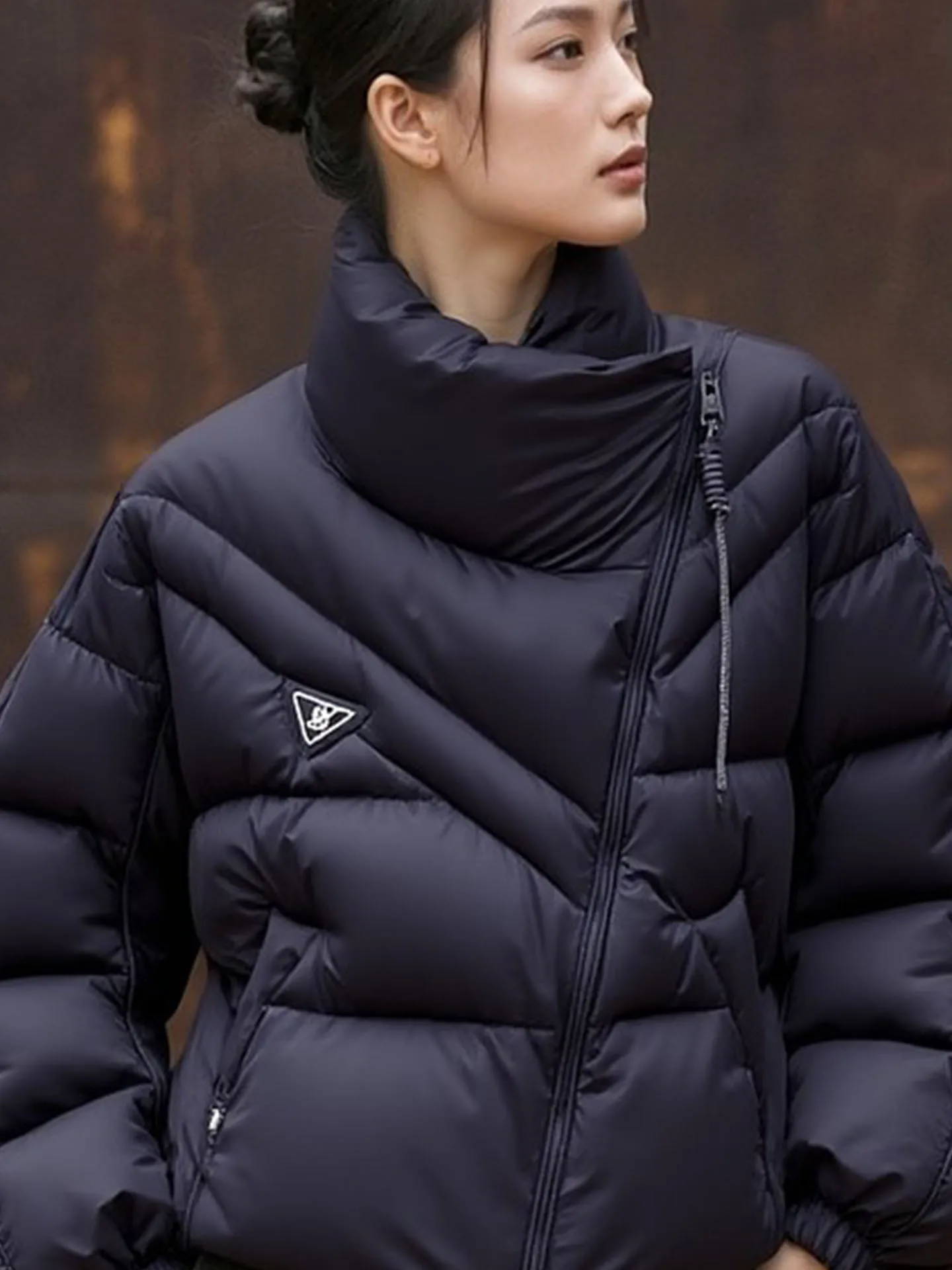 Sli ort Puffer Jaet mujer Bla espuma abajo abrigo invierno Thi prendas de vestir exteriores coreano Sle Commute Faion cálido largo Sve