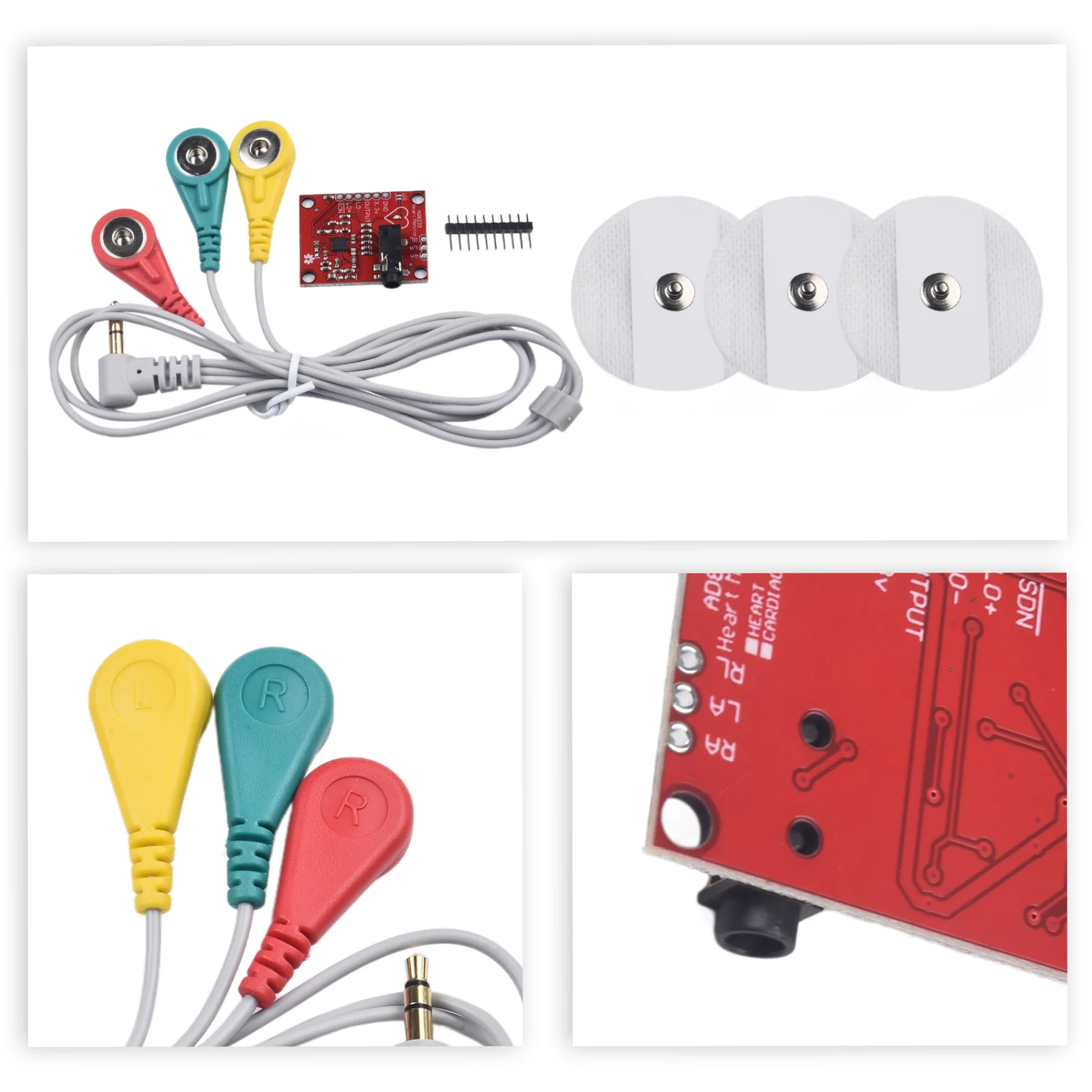 Módulo de Sensor eléctrico muscular AD8232, señal cruda analógica EMG, recoger para Arduino, herramientas de 2,5x2,5 Cm, accesorios, gran oferta, nuevo