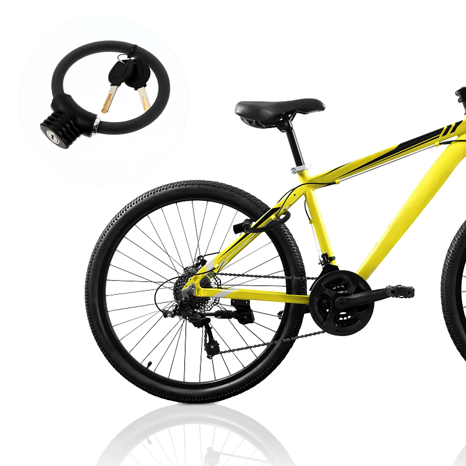 

Ring Alloy Steel Cable Cycling Anti-Theft Bike Ring Shaped Thickened Lock For Outdoor Sports Portable Bike Lock