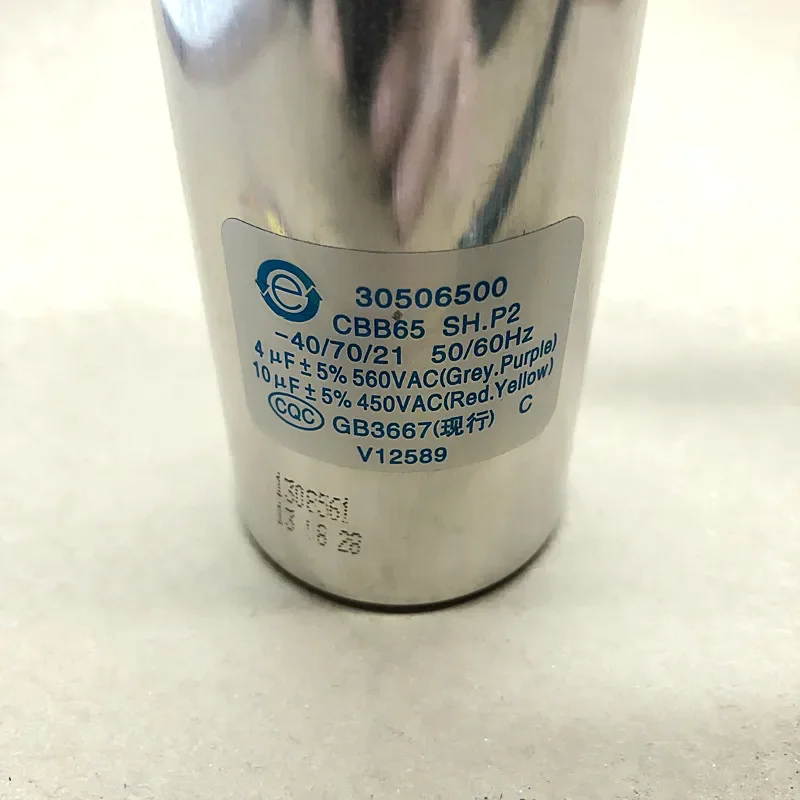 1pcs CBB65 for Haier Washing Machine Dual Cylinder Dual Drum Semi-Automatic Motor 4UF+10uF 4-Wire Starter Capacitor