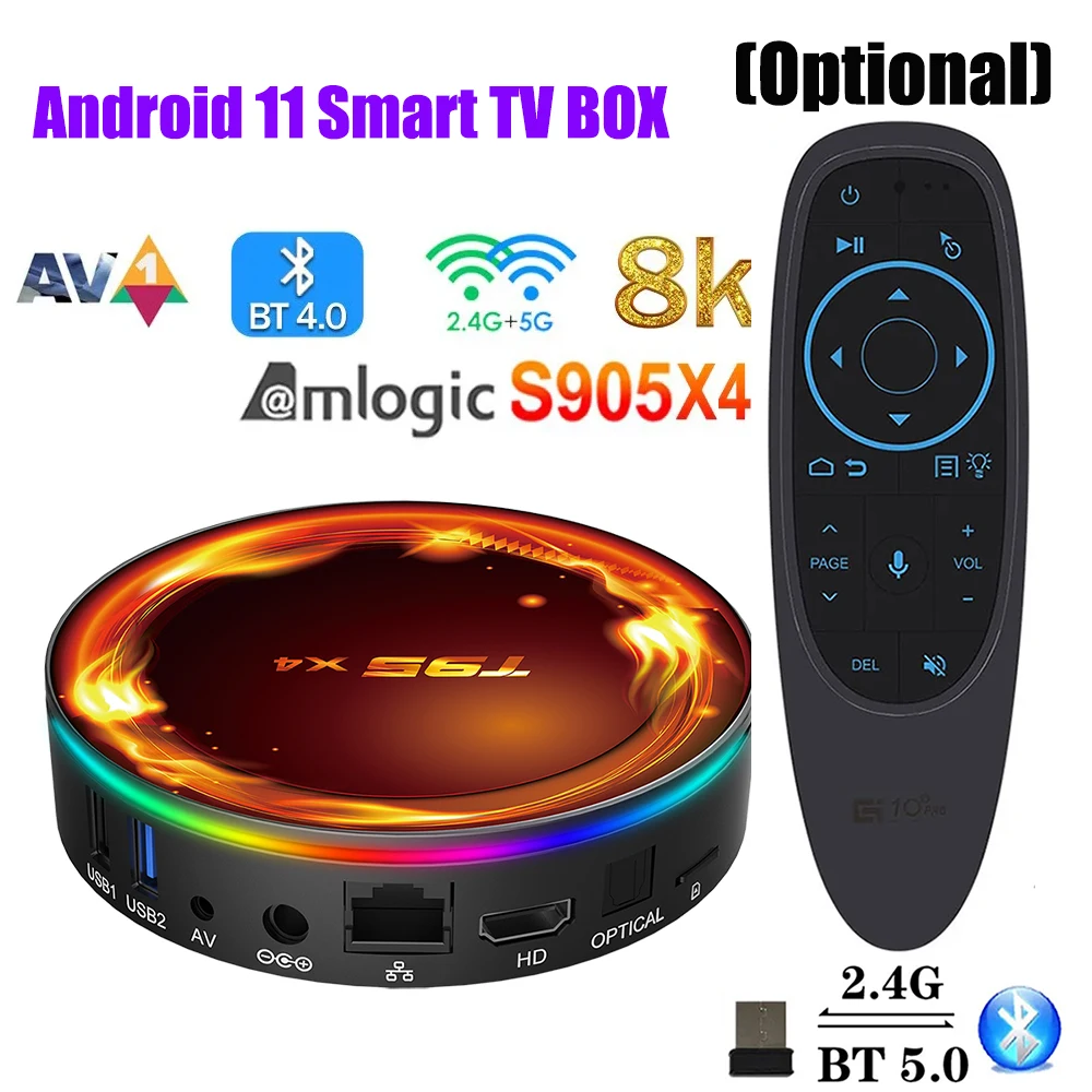 

Новинка ТВ-приставка T95X4 Android 11 4 ГБ ОЗУ DDR3 64 Гб X4 32 Гб Amlogic S905X4 WiFi 100M 4K X2K BT HD RGB Фото ТВ-приставка