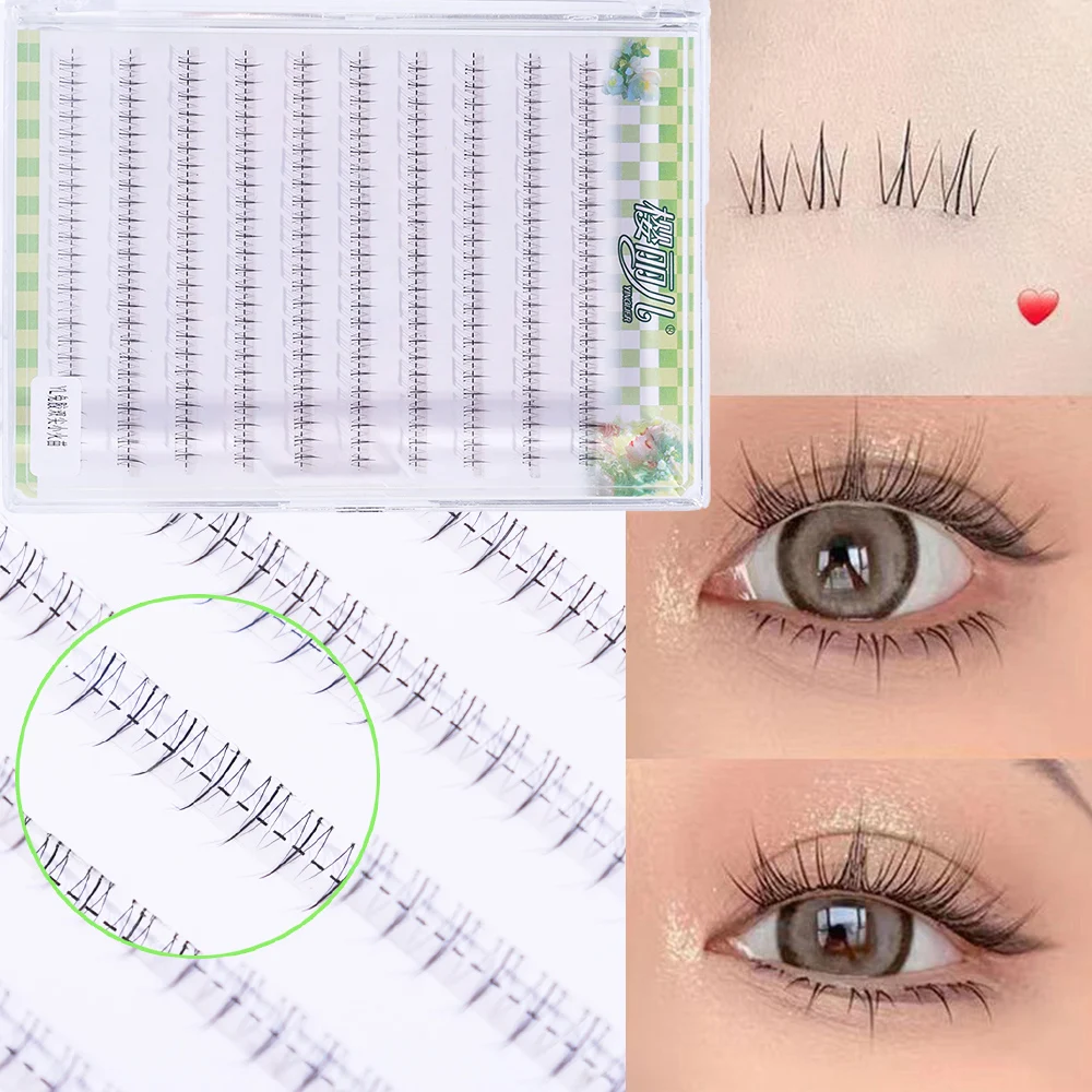 Air Lower Eyelashes 10 Row Fairy Fake Lashes Segmented Natural Under Lashes Manga Bottom Lashes Makeup Eyelash Tool Beauty