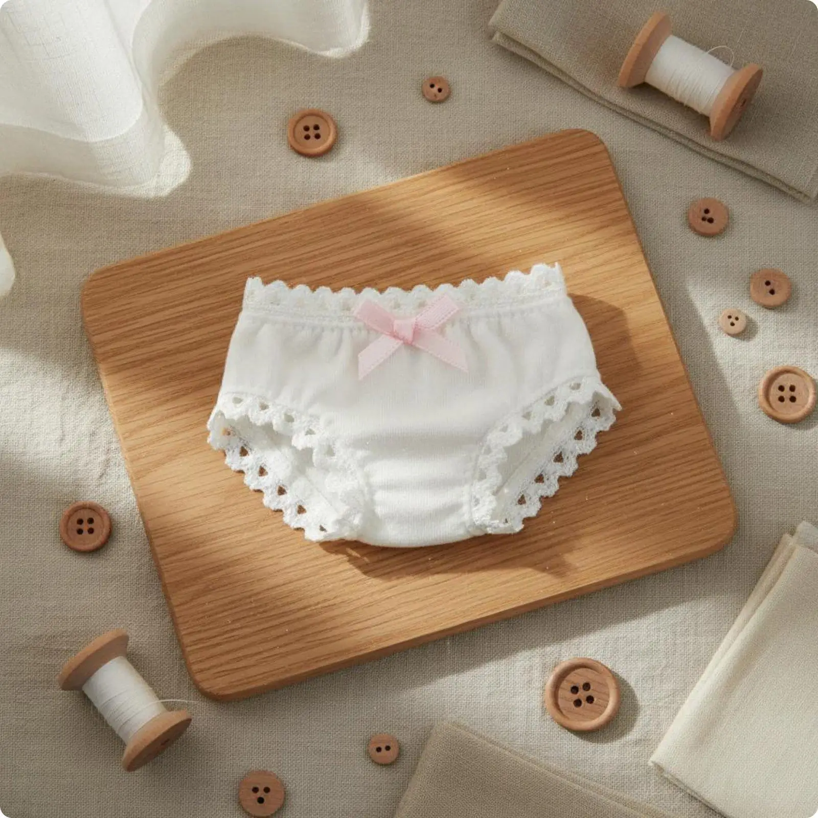 Lace Underwear White Doll Panties Plushie Clothes Mini Outfit Dolls Accessories for Dressing Display Play
