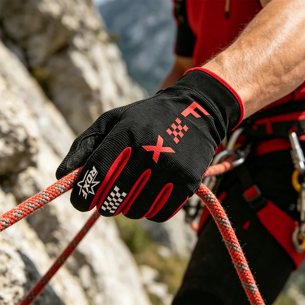 Men Women Wear‑Resistant Mountaineering Gloves,Touch‑Sensitive Comfort Full Finger Gloves for Hiking Trekking Hunting Riding