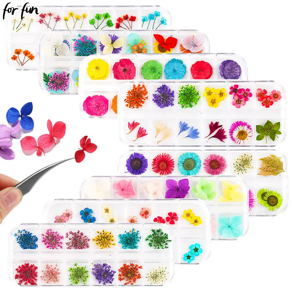 

For Fun 3D Dry Flower Filling Material Resin Mold Fillings Pendant Jewelry Making Craft DIY Nail Art Decoration Accessories