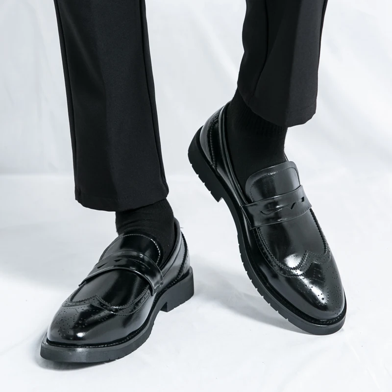 

Усовершенствованная деловая обувь, мужские туфли-оксфорды, кожаные брендовые туфли Le Fu, свадебные туфли высокого качества, официальные туфли на мягкой подошве