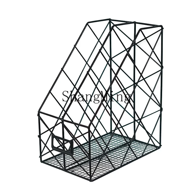 DSA Simple Geometric Desk Bookshelf Office Supplies Desktop Storage Box Folder Shelf