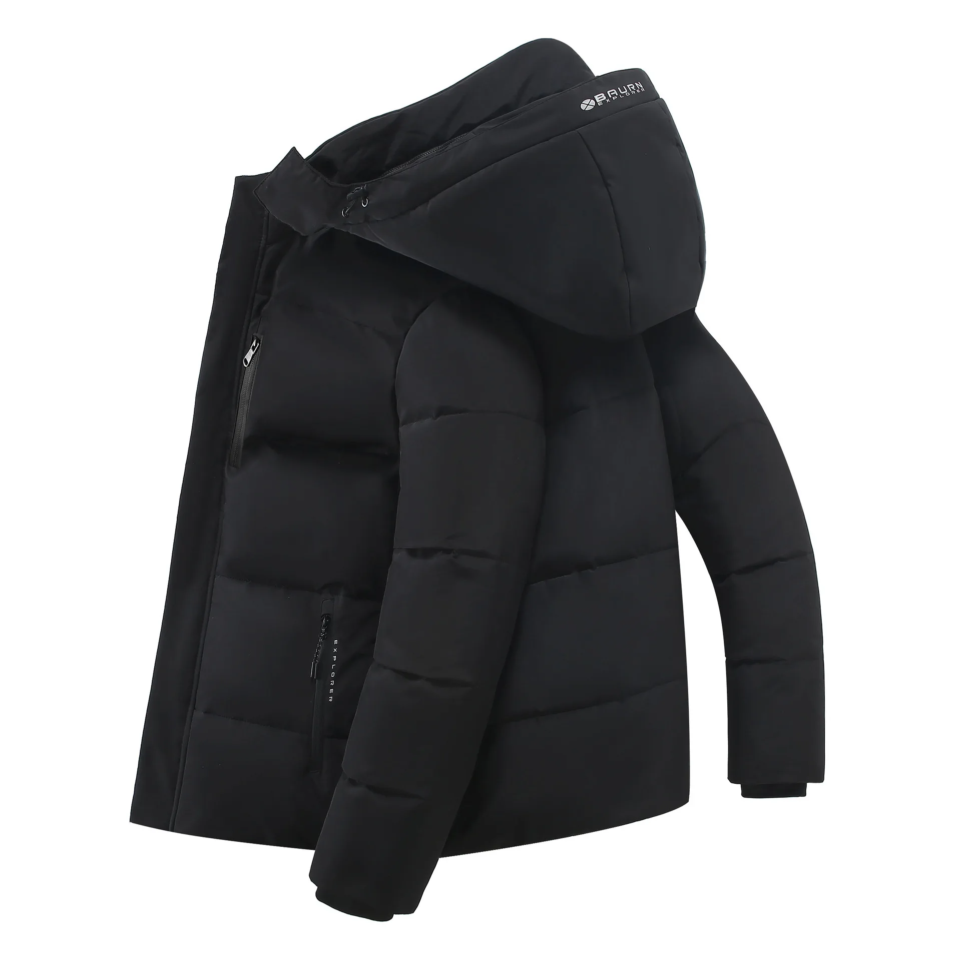 New Winter Men Hooded Casual Short Puffer Jackets Man White Duck Down Coats Quality Male Outdoor Windproof Thicker Warm Parkas 5