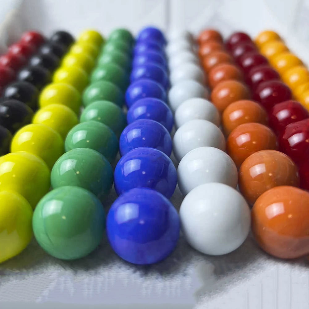 30/60/90/120Pcs Dia 16mm Solid Color Glass Balls Crystal Ball Transparent Decoration Fish Tank Balls DIY Game Art Pieces