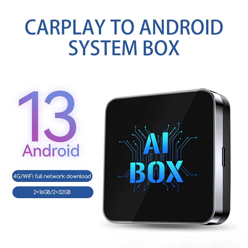 Wireless CarPlays Androids Auto Adapter 2 in 1 CarPlays Wireless AI Boxes